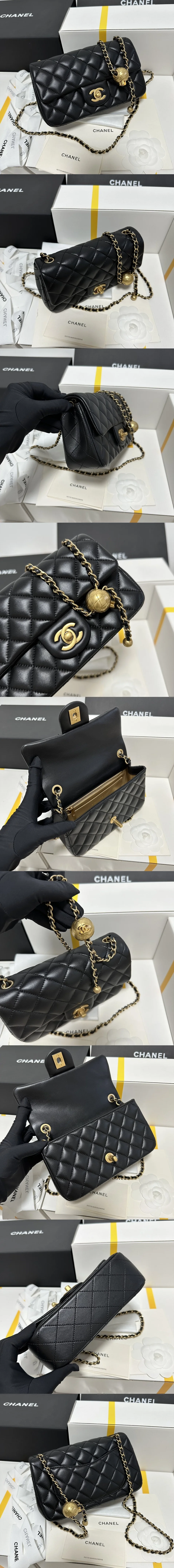 샤넬 클래식 골드 뉴미니 골든볼 AS1787