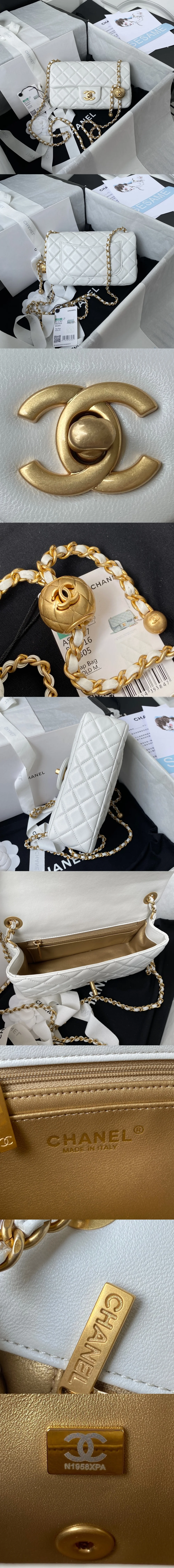 샤넬 클래식 골드 뉴미니 골든볼 AS1787