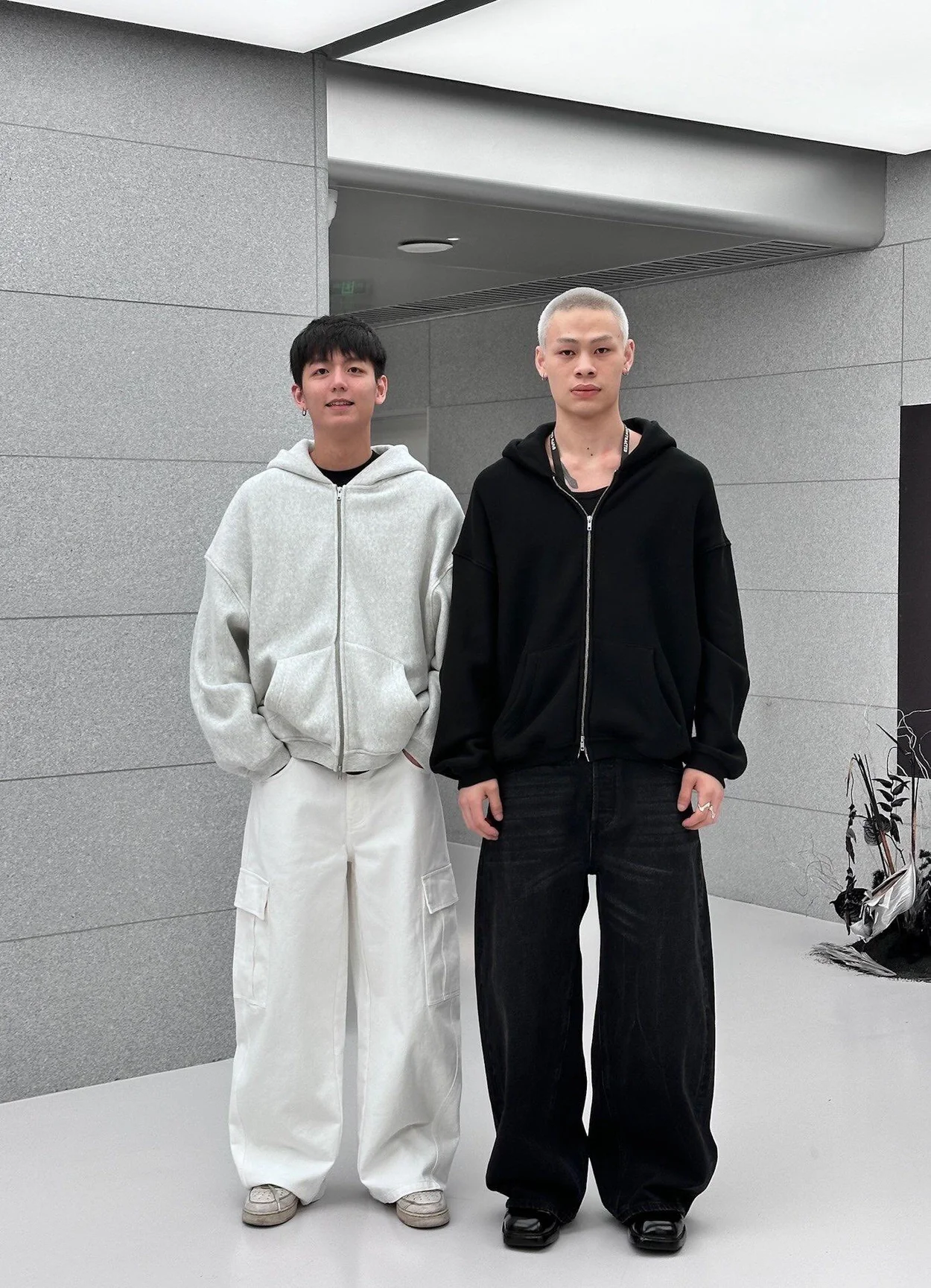 알렉산더왕 덴스 플리스 스타 집업 후디 블랙