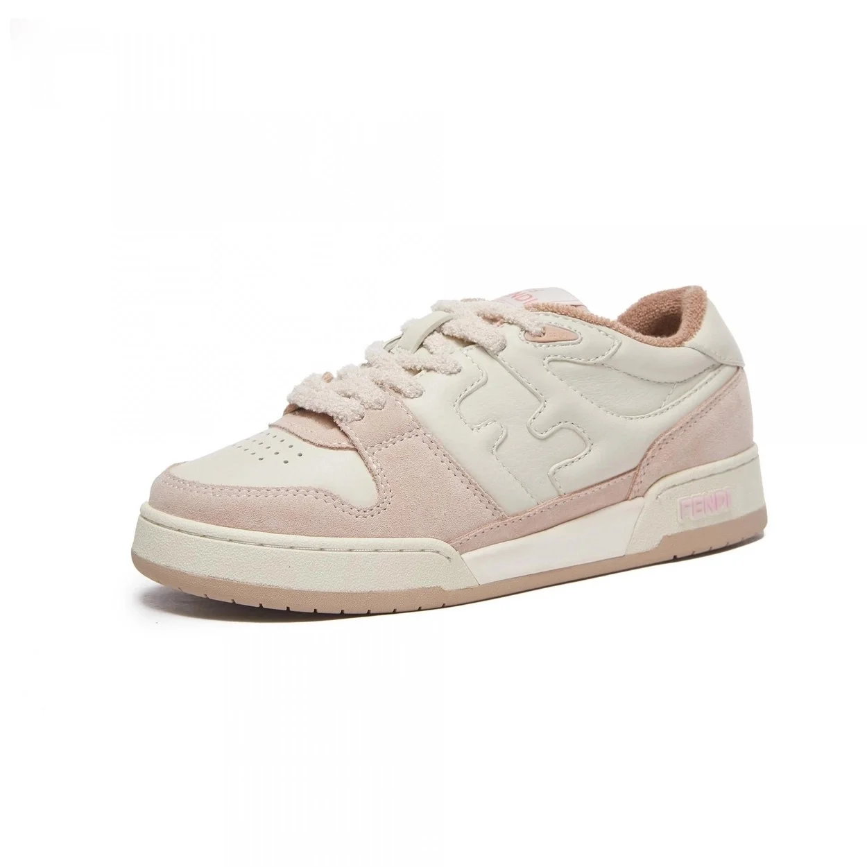 펜디 매치 핑크 스웨이드 로우탑 스니커즈