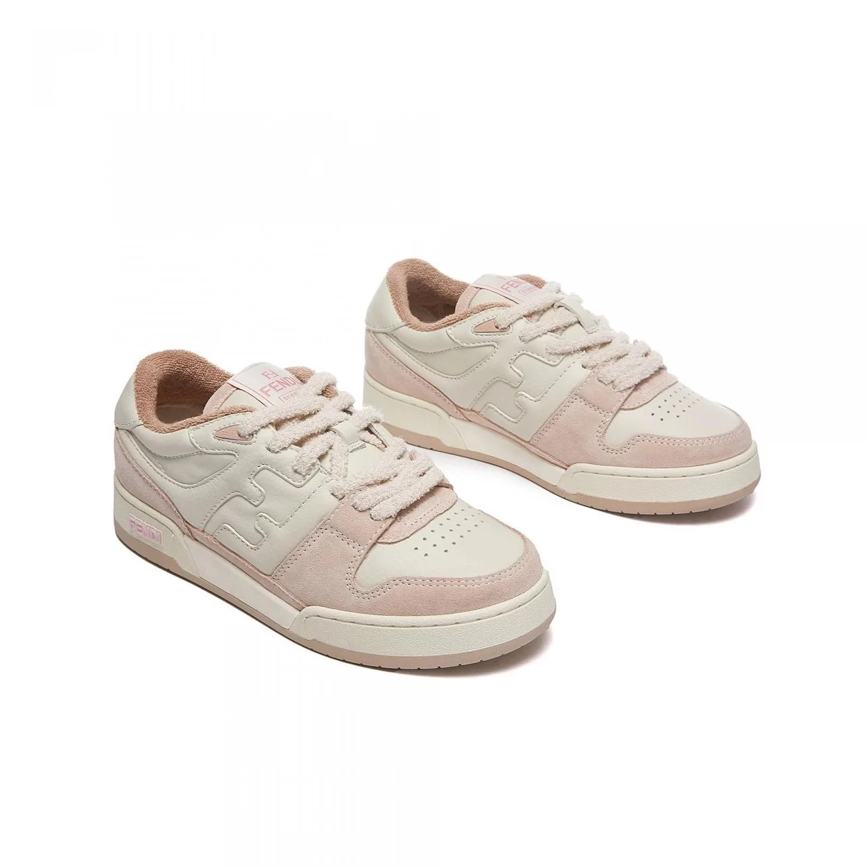 펜디 매치 핑크 스웨이드 로우탑 스니커즈