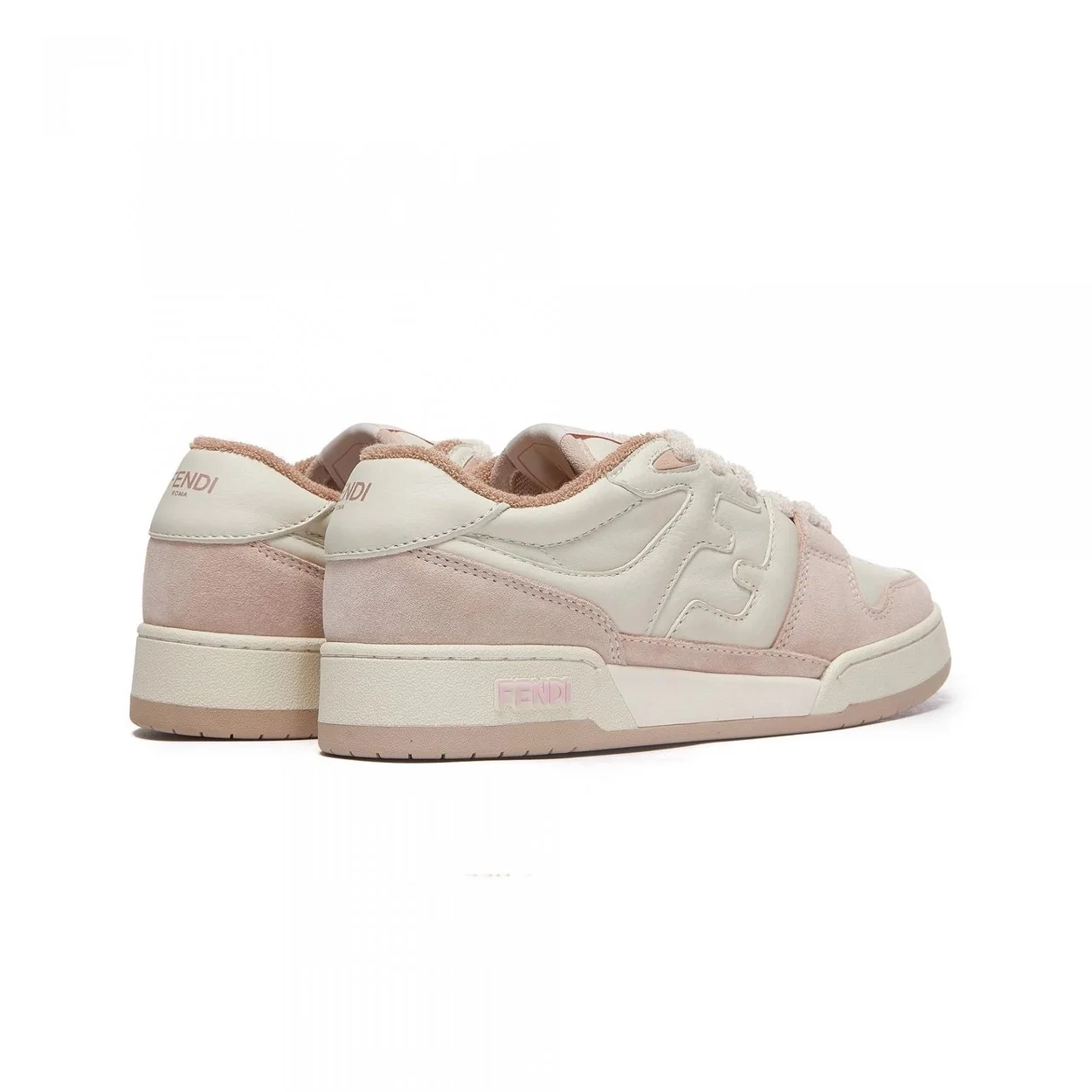 펜디 매치 핑크 스웨이드 로우탑 스니커즈