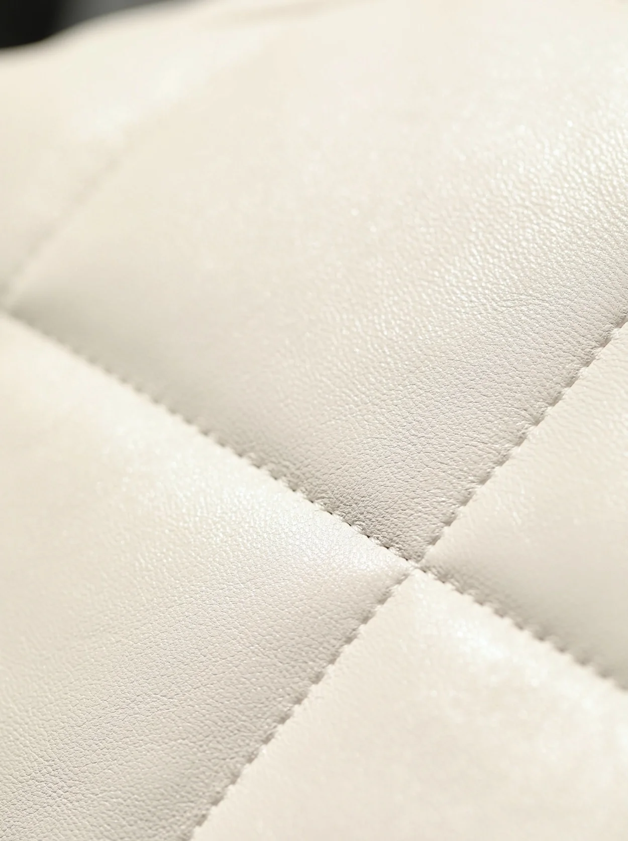 샤넬 19백 라지 램스킨 화이트 골드