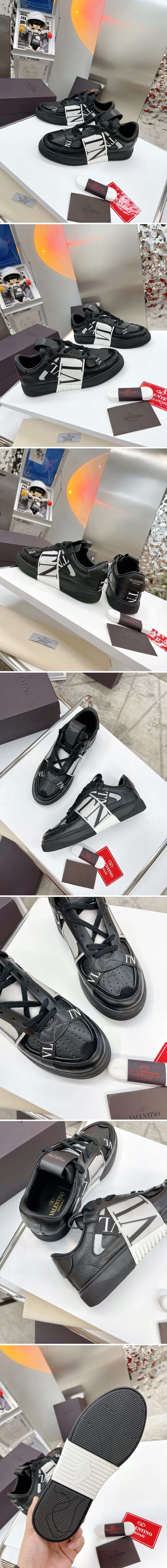 발렌티노 VL7N 로우탑 블랙 화이트