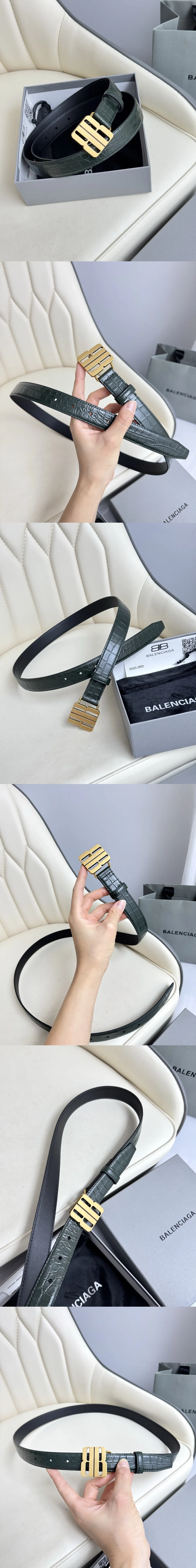 발렌시아가 BB 나노 금장 벨트