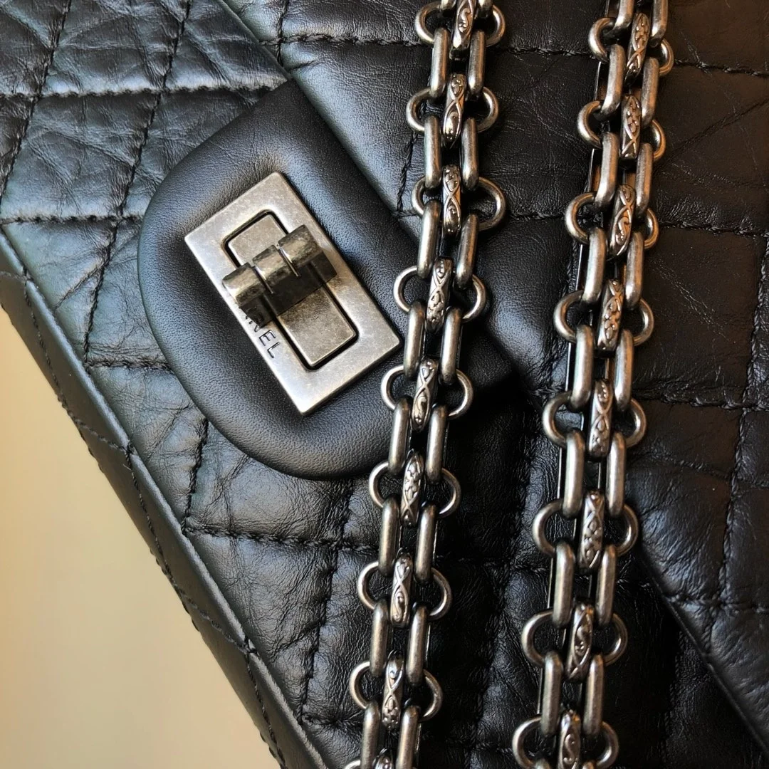 샤넬 2.55 빈티지 미니 플랩백 블랙 실버