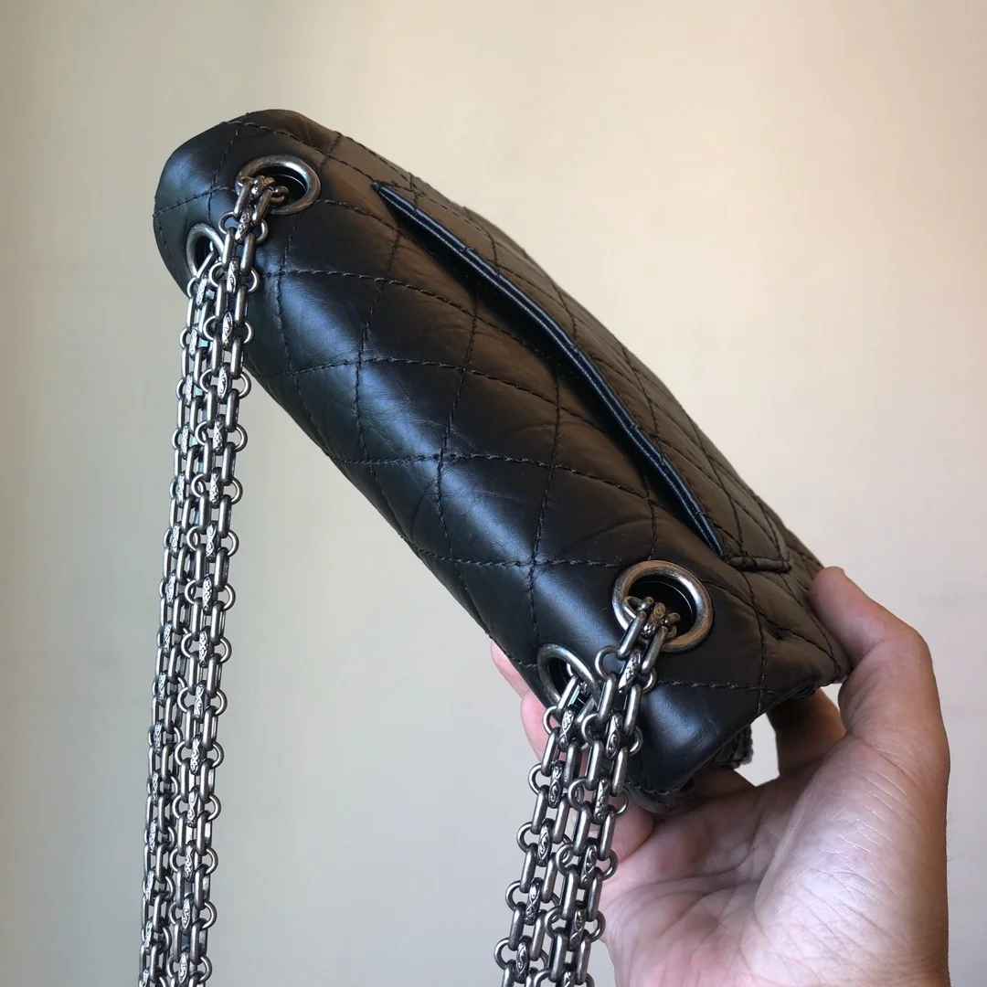 샤넬 2.55 빈티지 미니 플랩백 블랙 실버