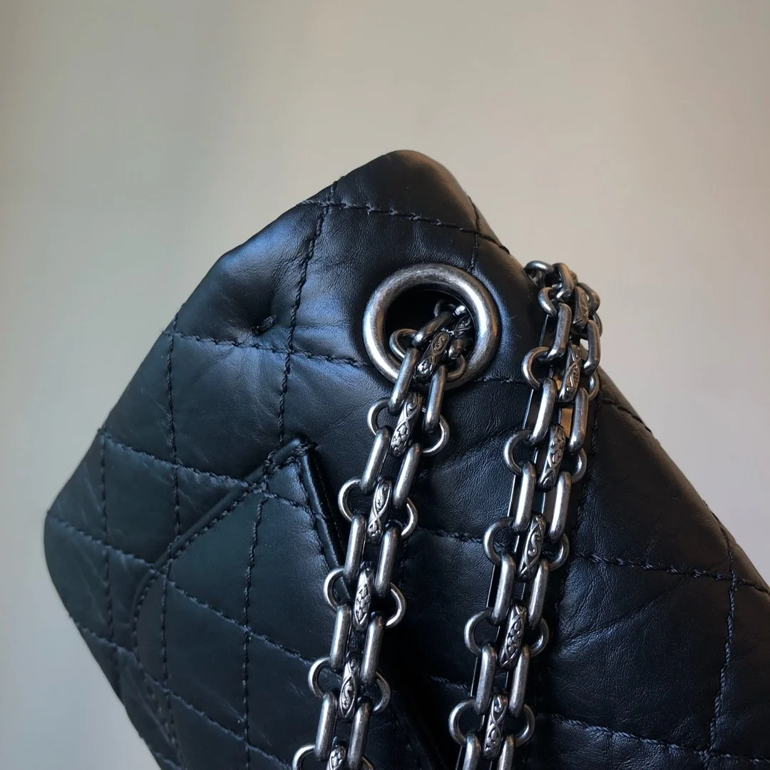 샤넬 2.55 빈티지 미니 플랩백 블랙 실버