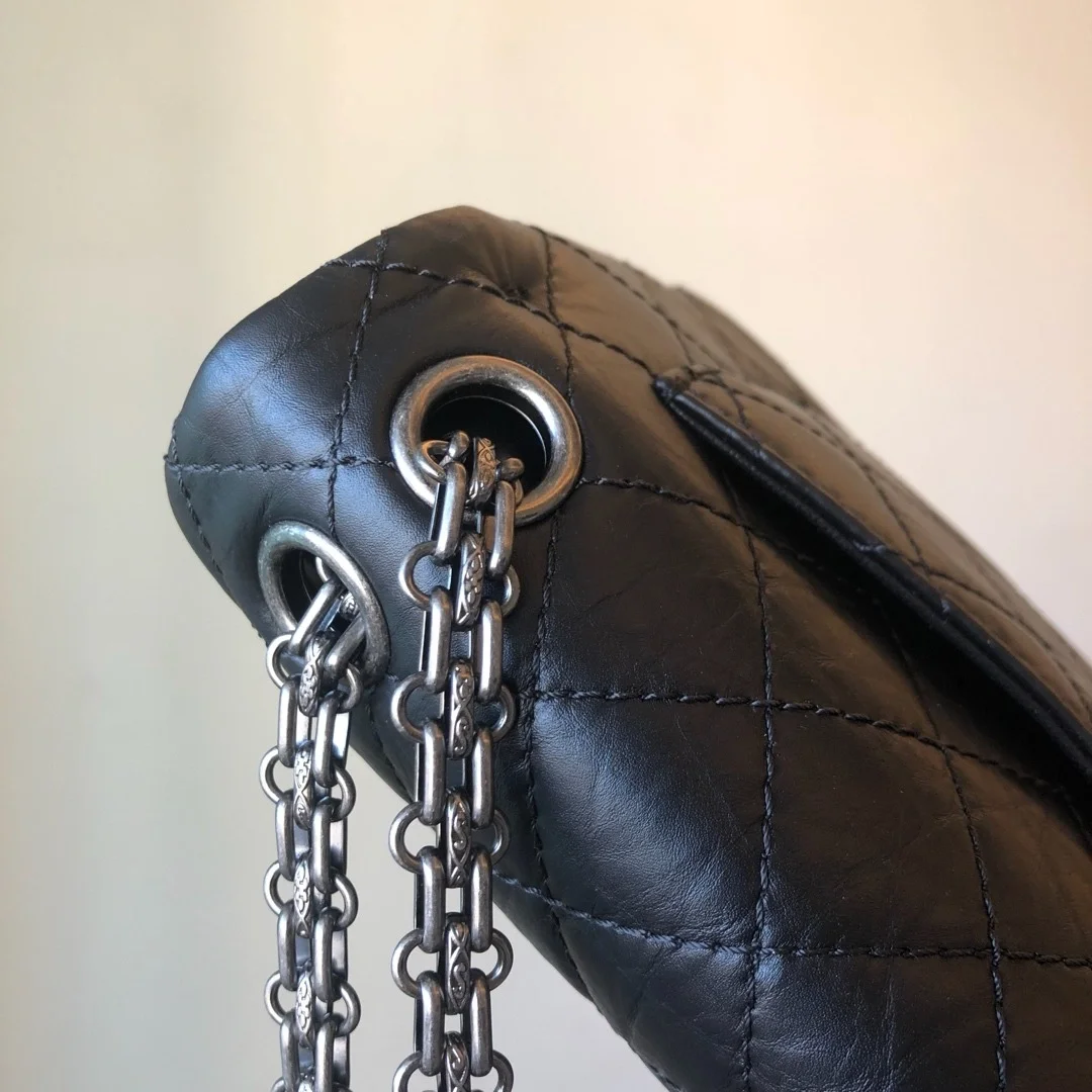 샤넬 2.55 빈티지 미니 플랩백 블랙 실버