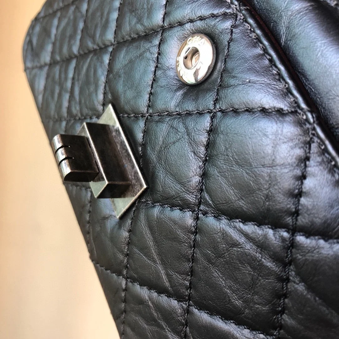 샤넬 2.55 빈티지 미니 플랩백 블랙 실버