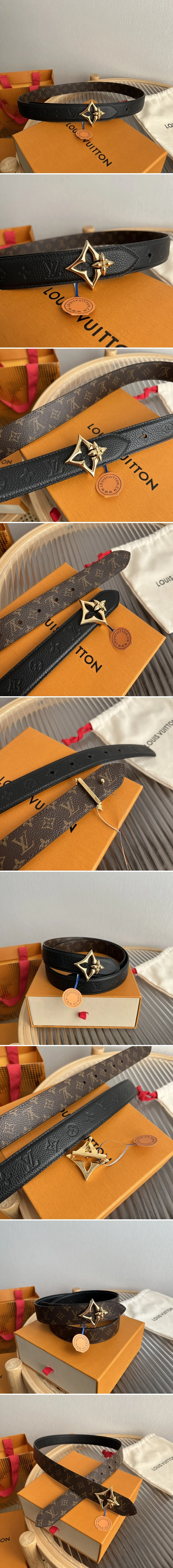 루이비통 로고 모노그램 양면 벨트