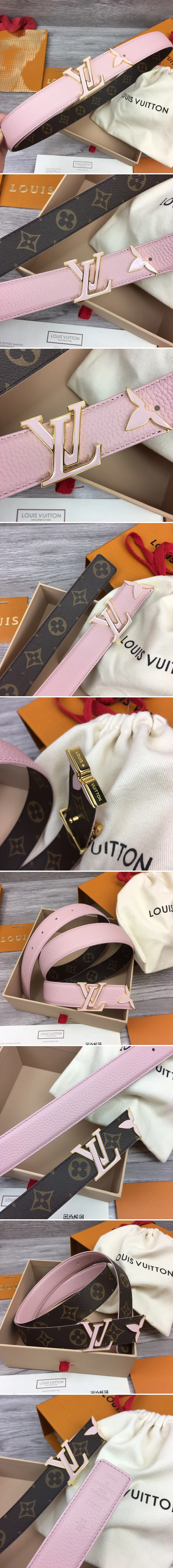 루이비통 LV 버클 모노그램 양면 벨트