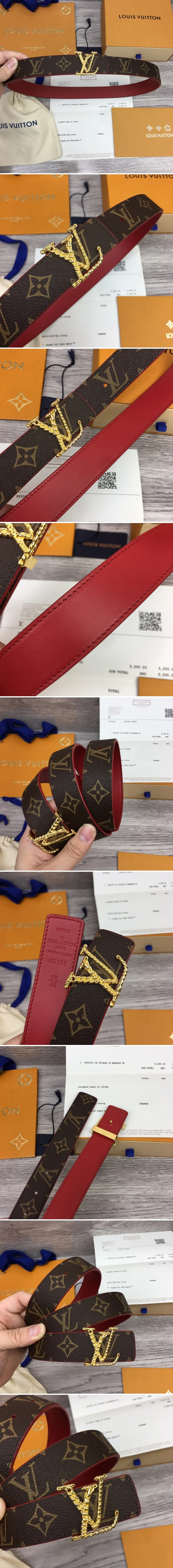 루이비통 LV 버클 모노그램 벨트