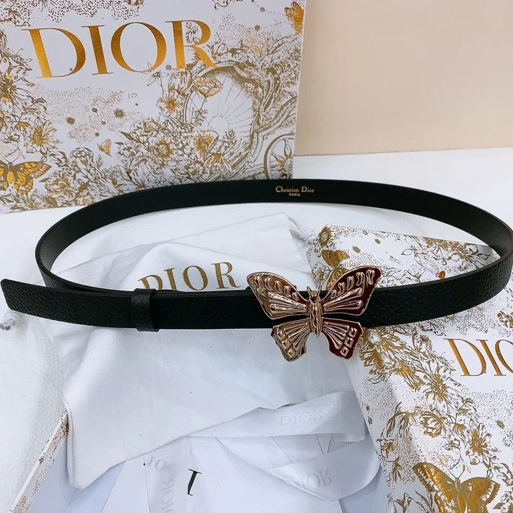 디올 버터 플라이 레더 벨트