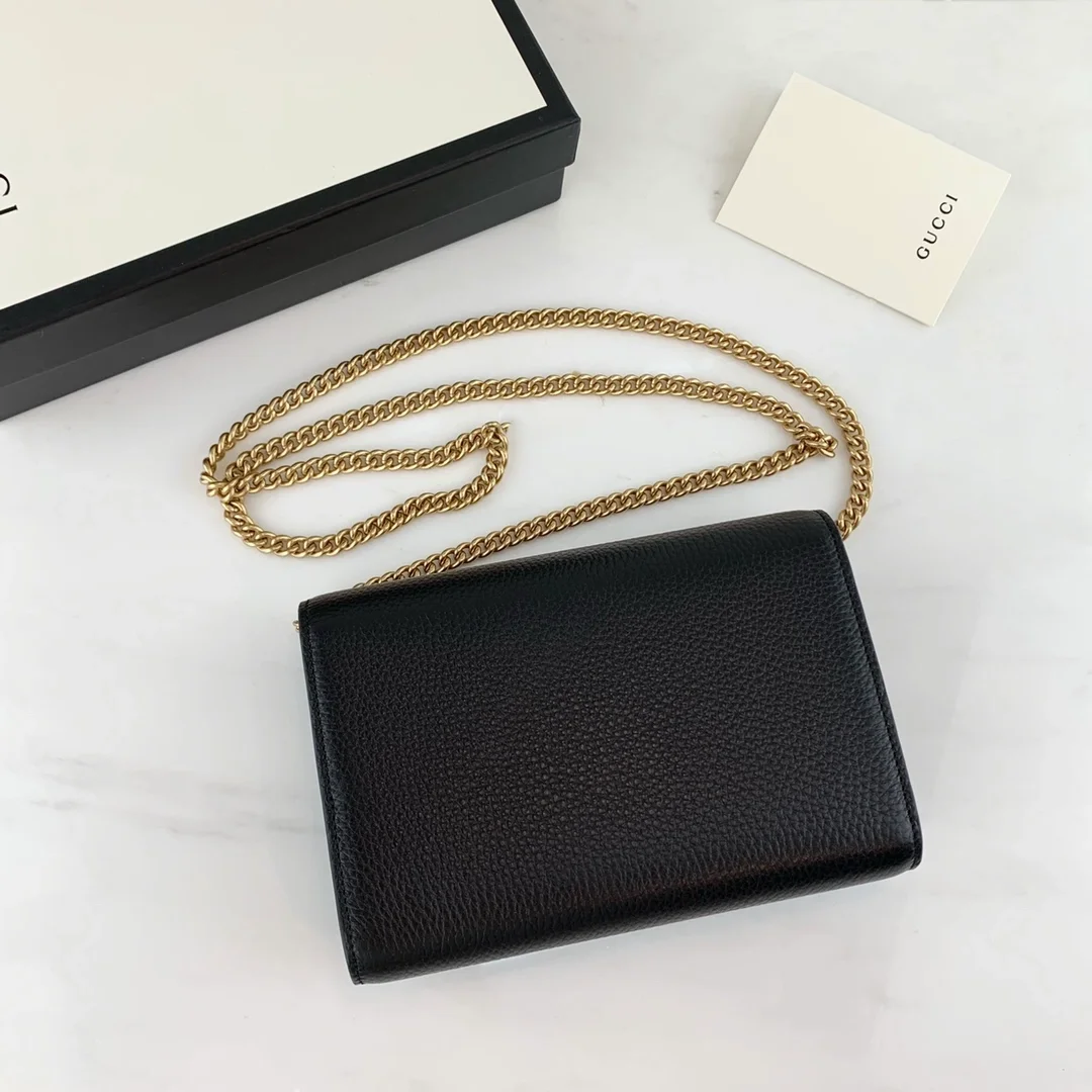 구찌 마몬트 체인 레더 숄더 지갑