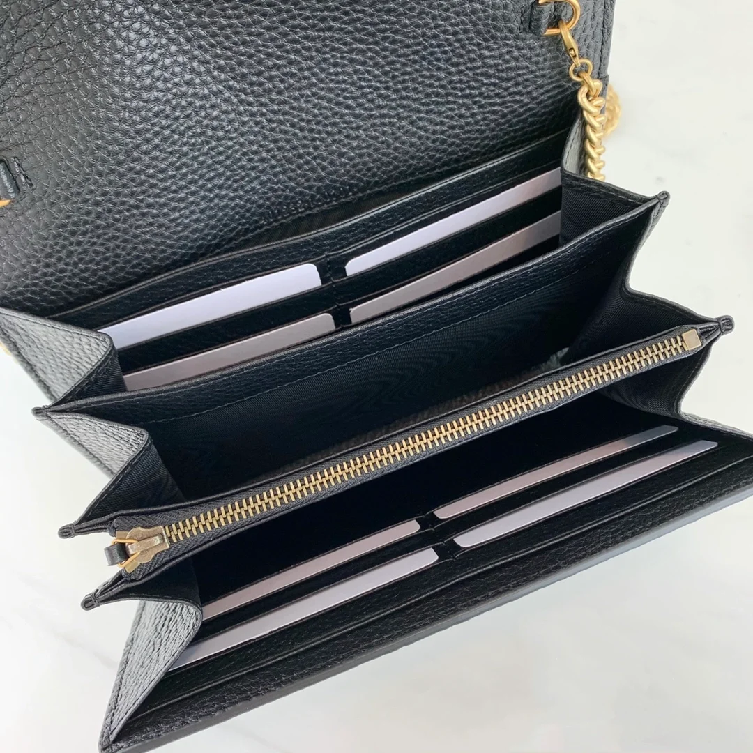 구찌 마몬트 체인 레더 숄더 지갑