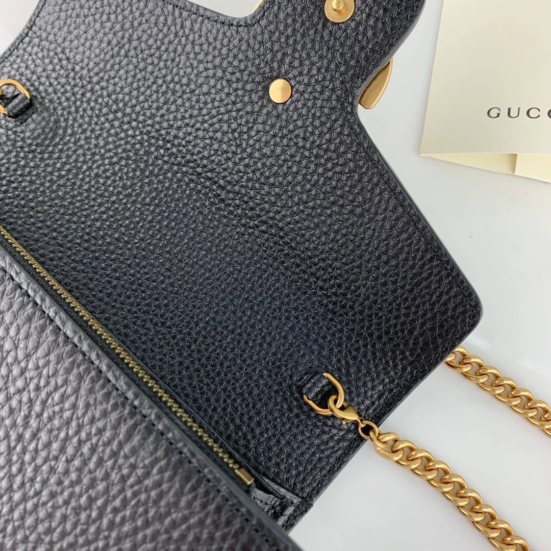 구찌 마몬트 체인 레더 숄더 지갑