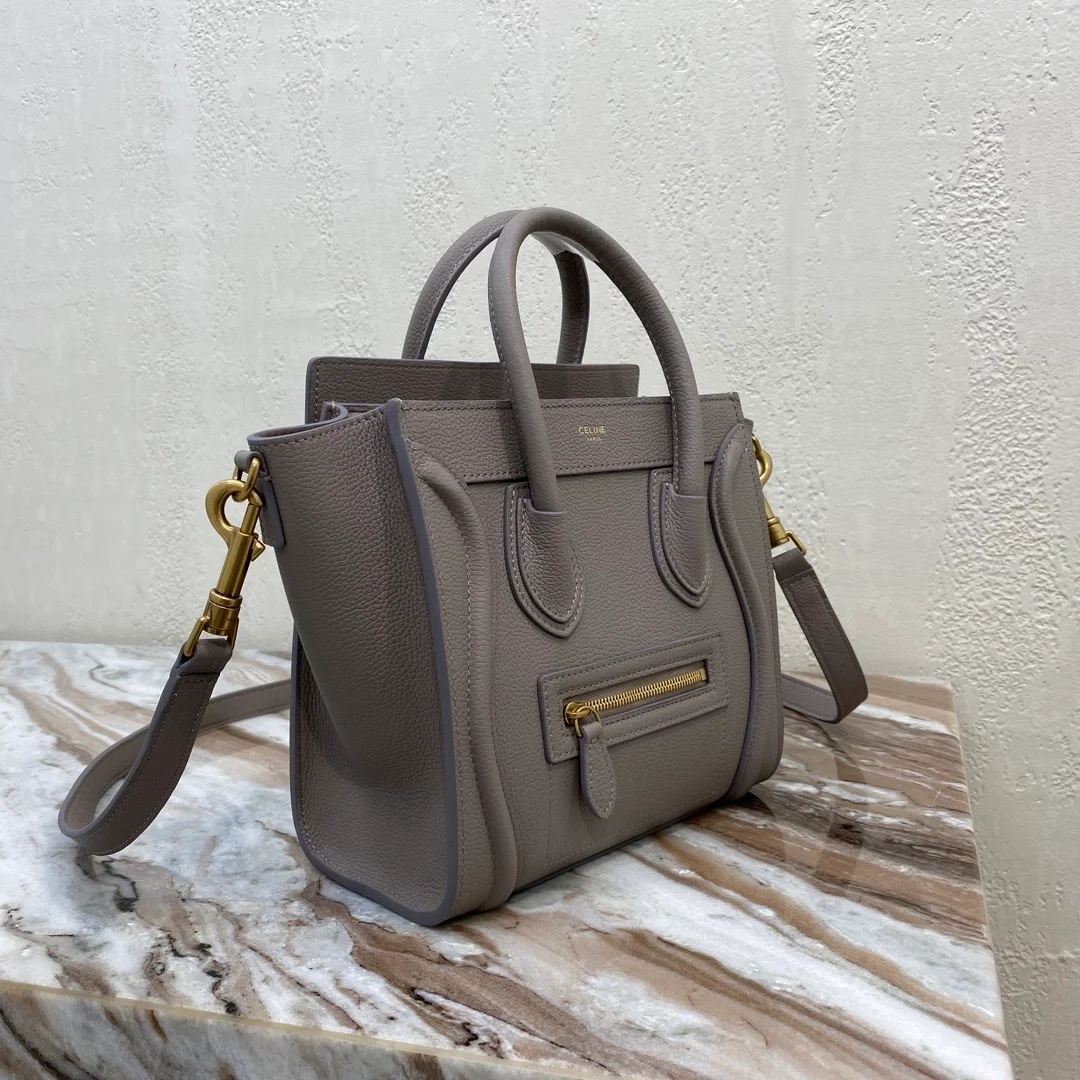 셀린느 나노 러기지백 드럼 카프스킨 골드 딥 갈렛