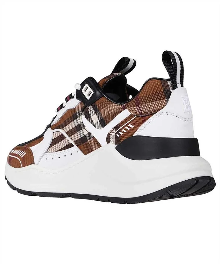 버버리 체크 코튼 빈티지 스니커즈