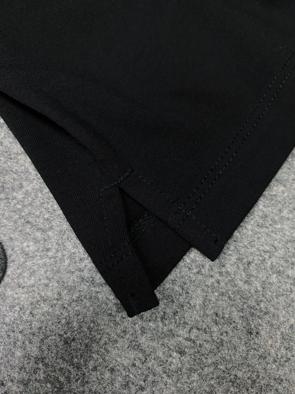 프라다 스트레치 코튼 티셔츠 블랙