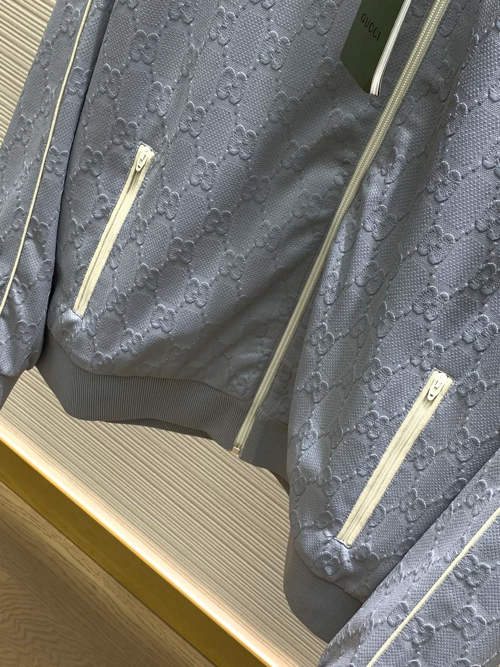 구찌 GG 자카드 저지 지퍼 재킷