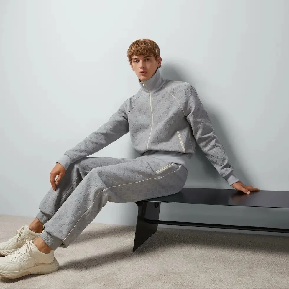 구찌 GG 자카드 저지 지퍼 재킷