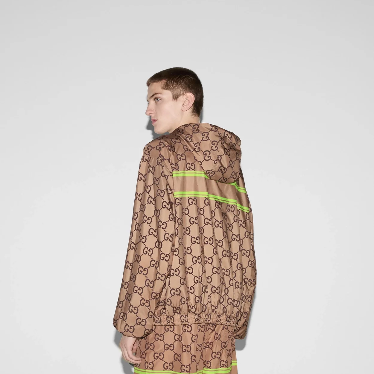 구찌 GG 프린트 나일론 후드 자켓