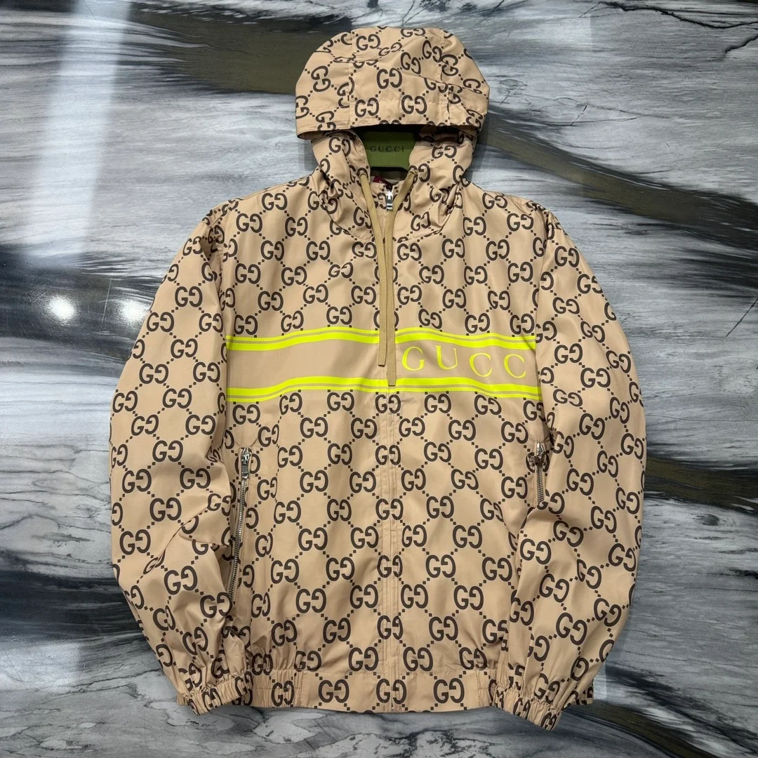 구찌 GG 프린트 나일론 후드 자켓