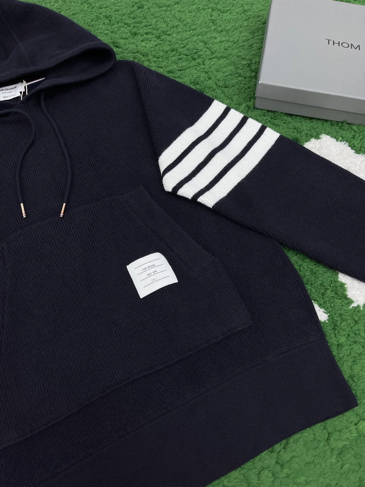 톰브라운 캐시미어 와플 4바 후드