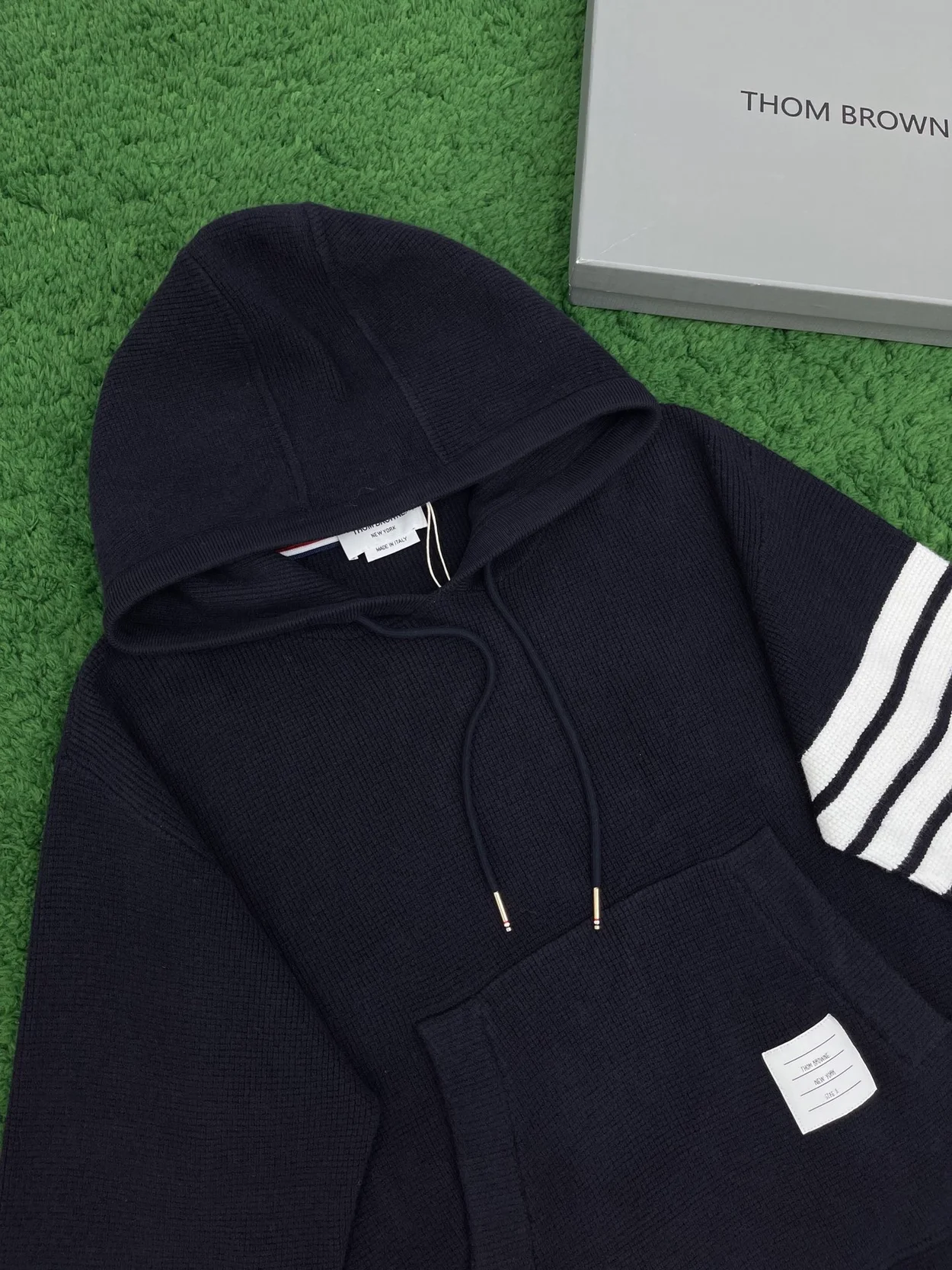 톰브라운 캐시미어 와플 4바 후드