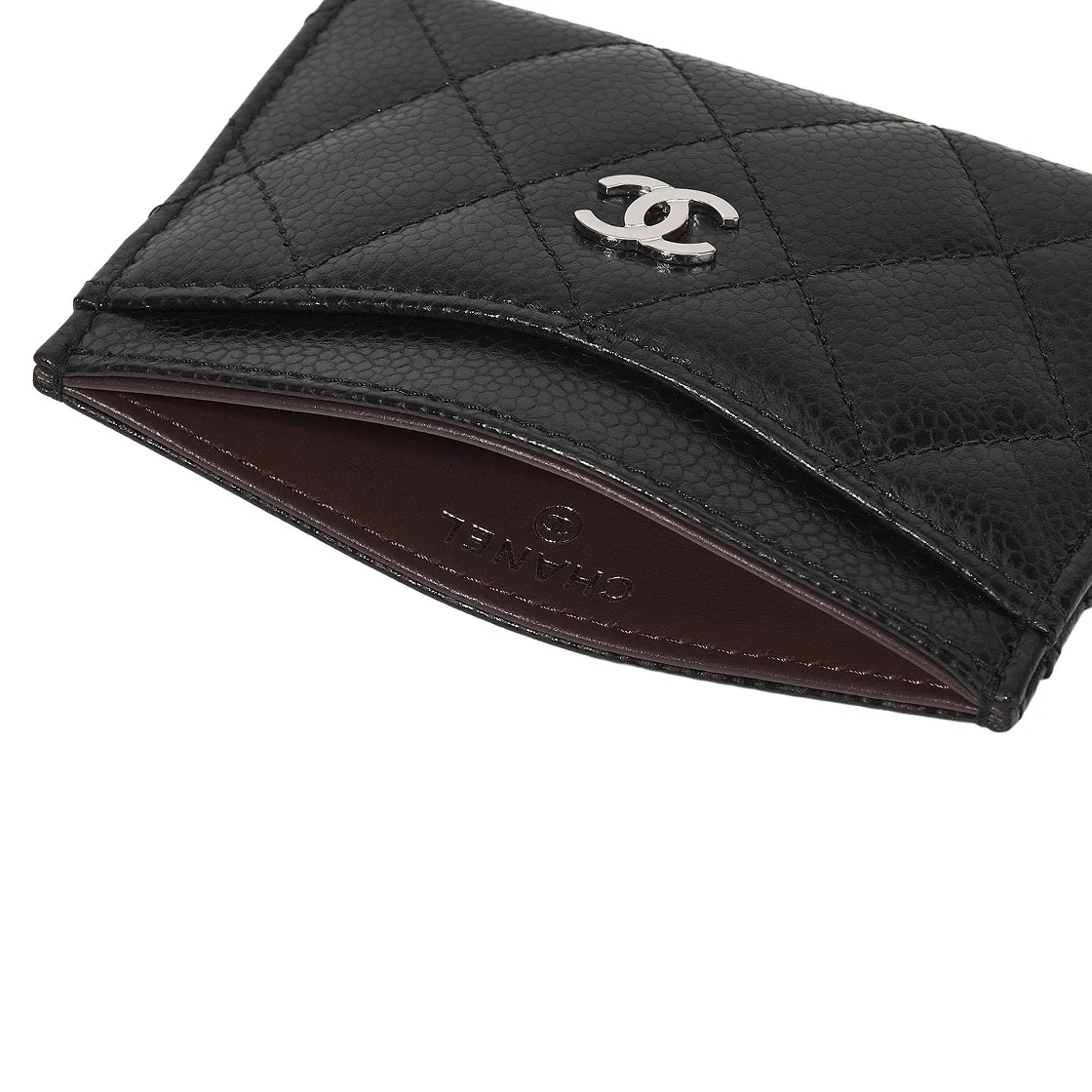 샤넬 클래식 카드 홀더 블랙 실버