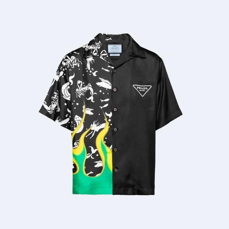 프라다 플레임씨 더블 매치 셔츠