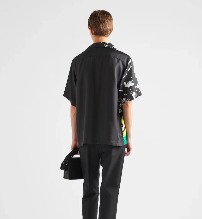 프라다 플레임씨 더블 매치 셔츠