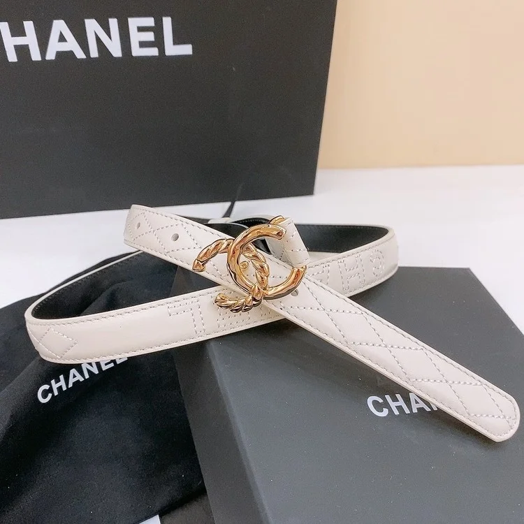 샤넬 CC  레더  벨트