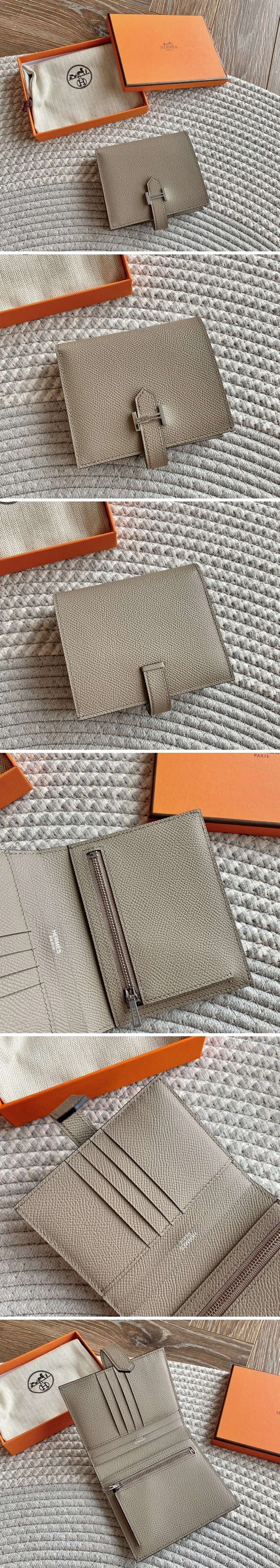 에르메스 베안 컴팩트 쉐브르 반지갑