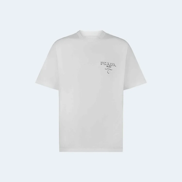 프라다 코튼 티셔츠 화이트