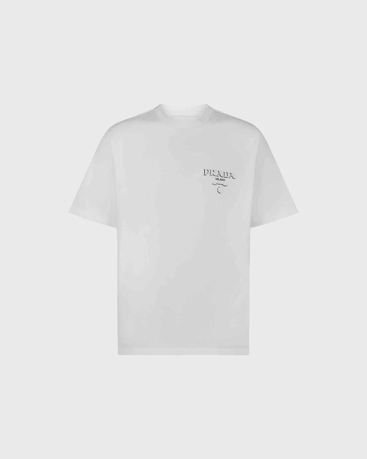 프라다 코튼 티셔츠 화이트