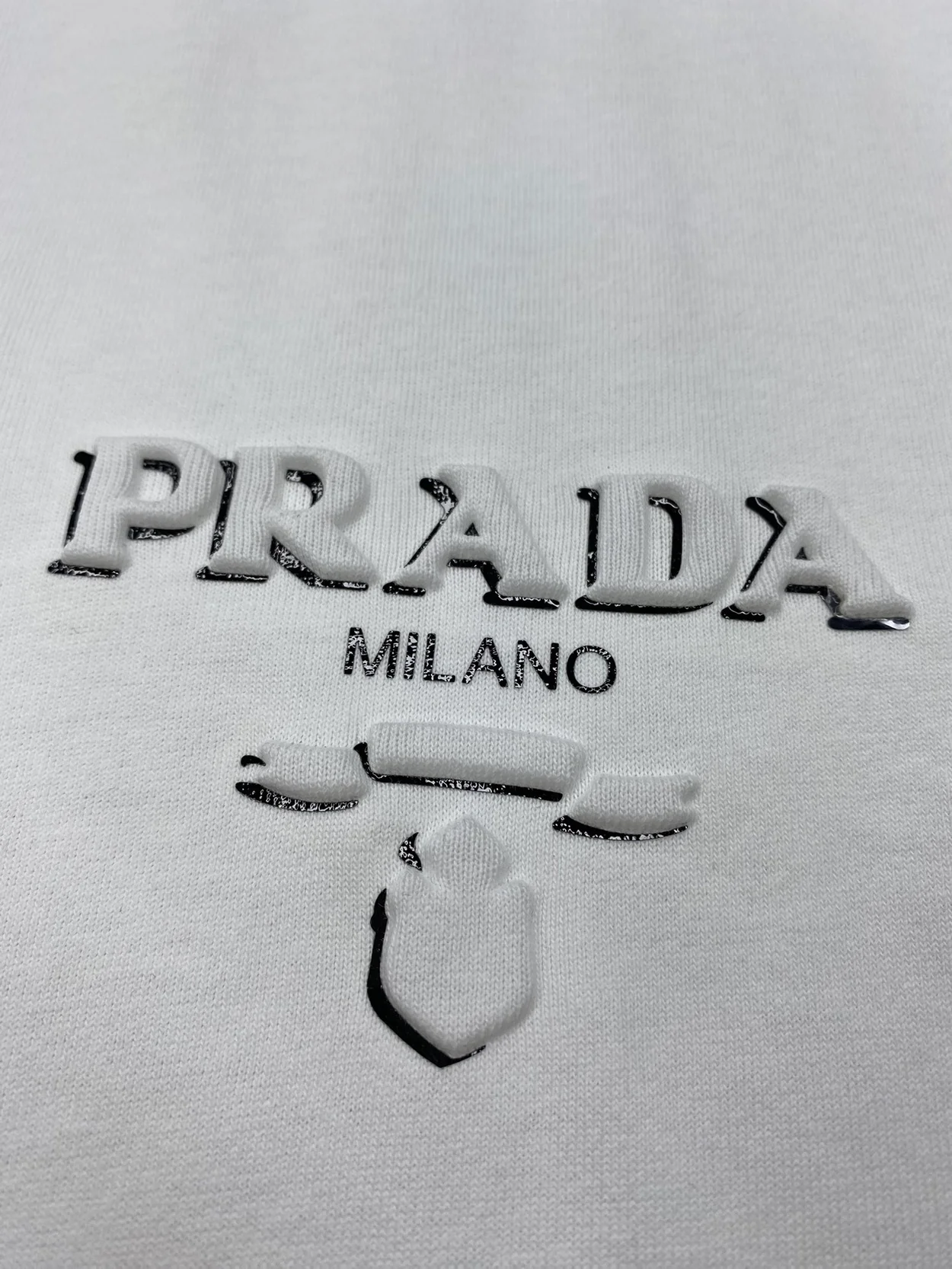 프라다 코튼 티셔츠 화이트
