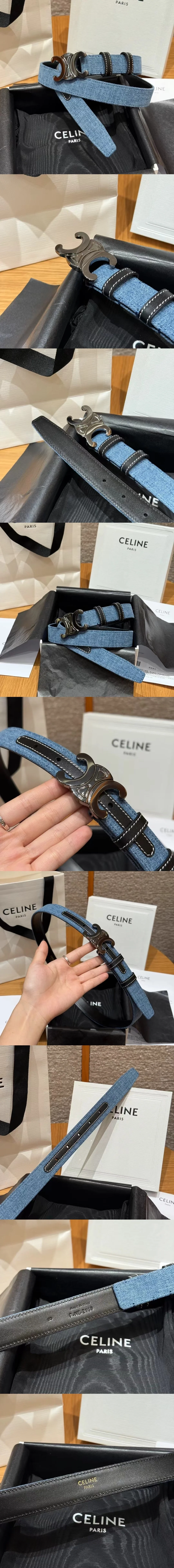 셀린느 미디엄 트리옹프 벨트 25mm