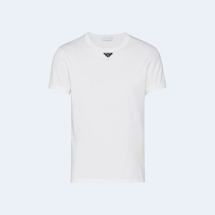 프라다 코튼 티셔츠 화이트