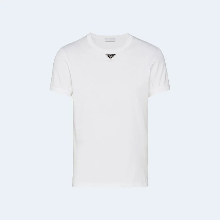 프라다 코튼 티셔츠 화이트