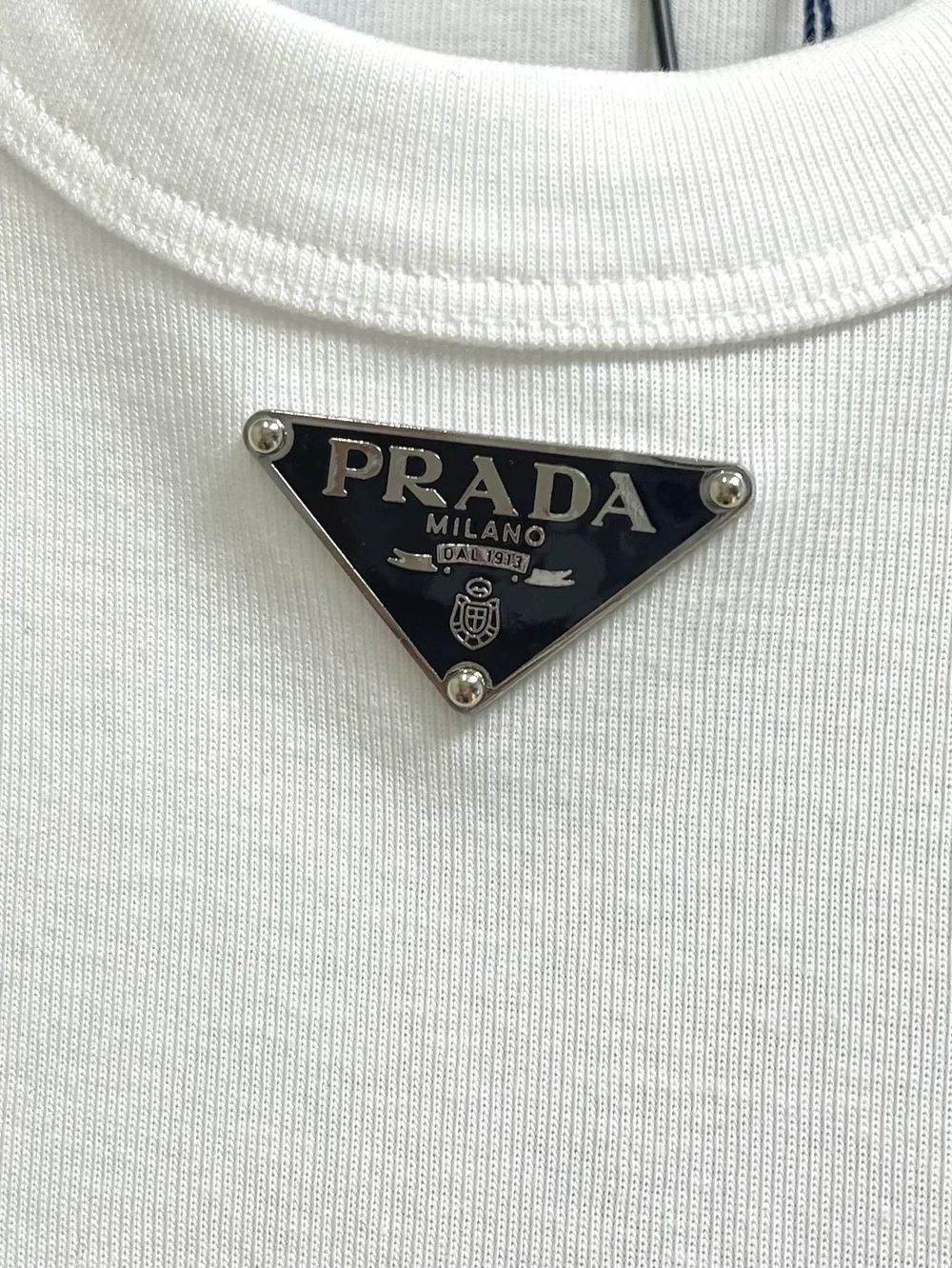 프라다 코튼 티셔츠 화이트