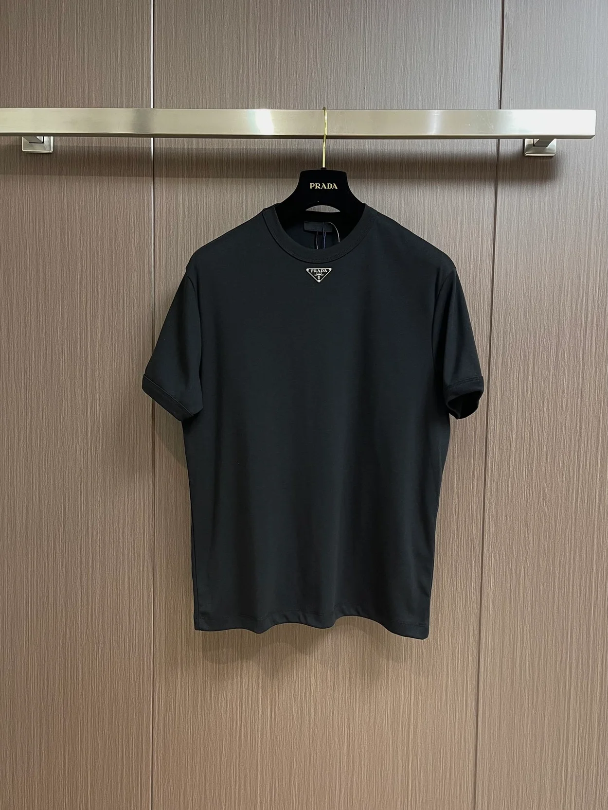 프라다 코튼 티셔츠 블랙