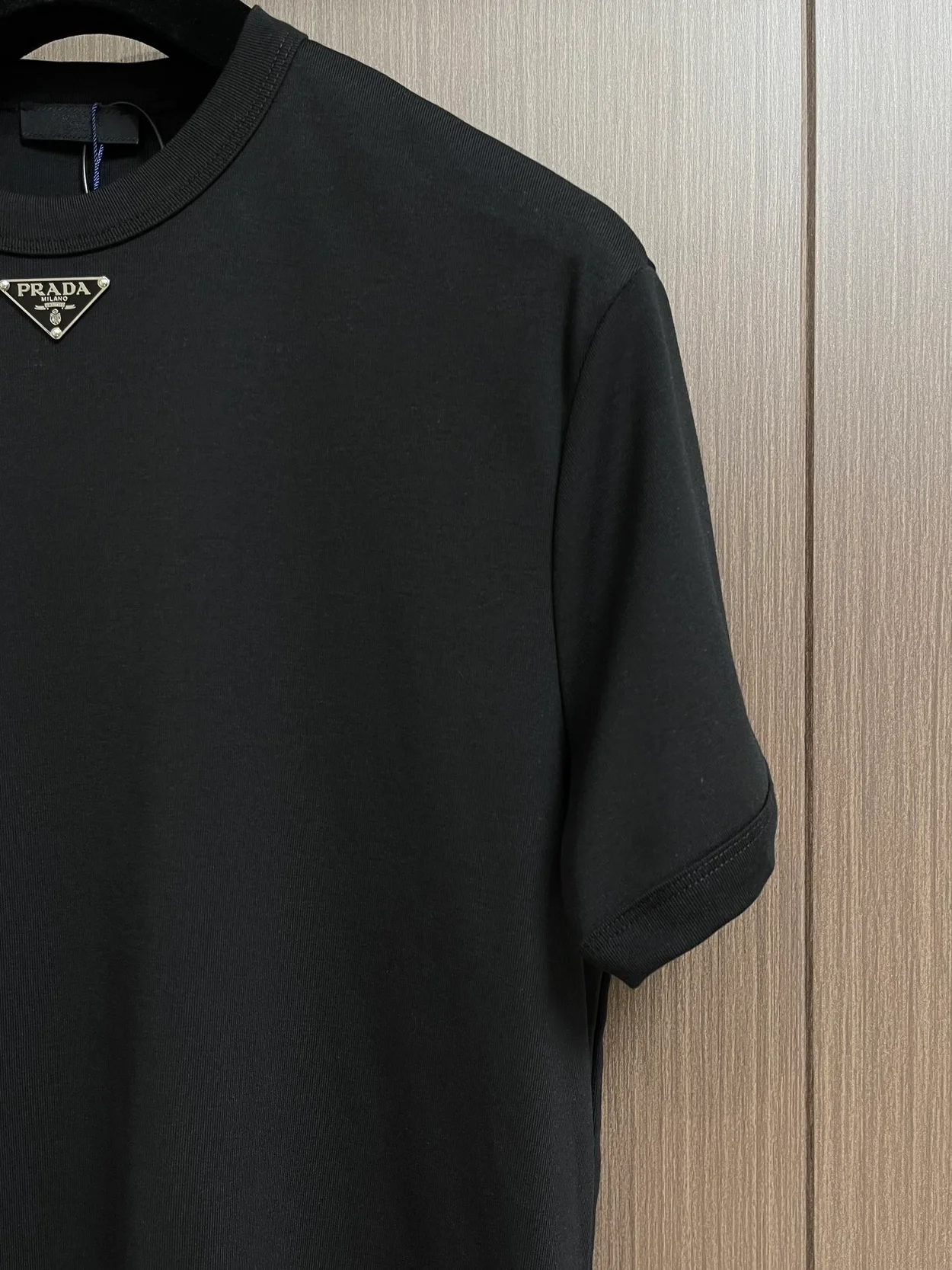 프라다 코튼 티셔츠 블랙