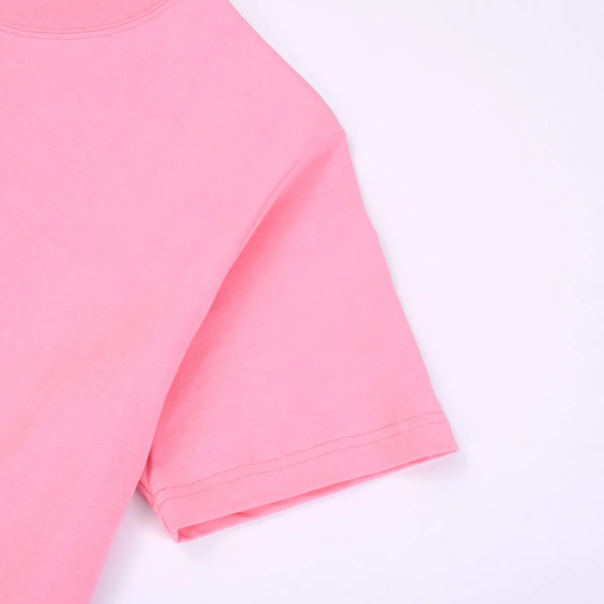 프라다 유니 삼각로고 티셔츠 핑크