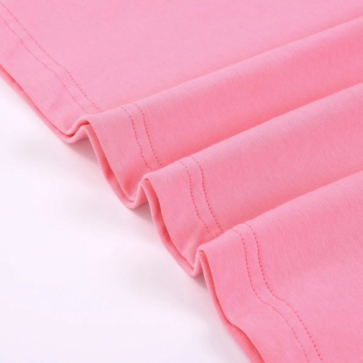 프라다 유니 삼각로고 티셔츠 핑크