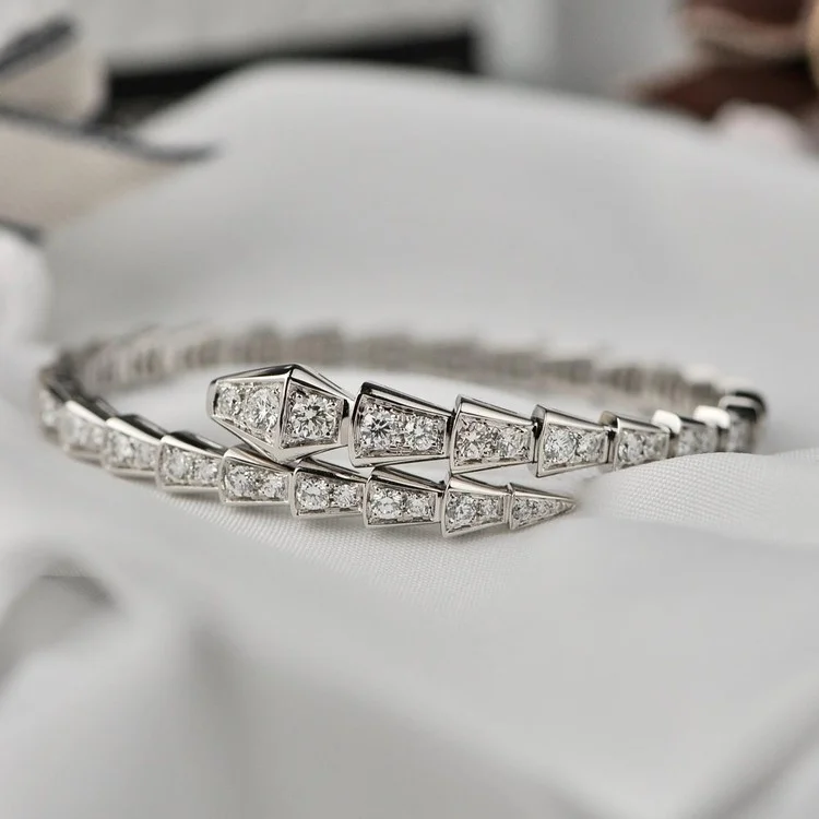 불가리 세르펜티 화이트 다이아 팔찌