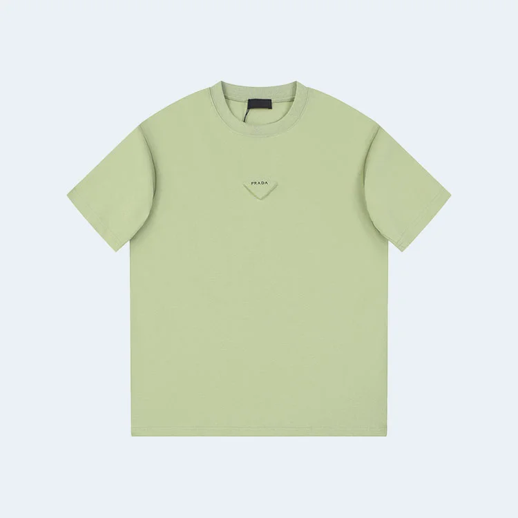 프라다 유니 삼각로고 티셔츠 그린