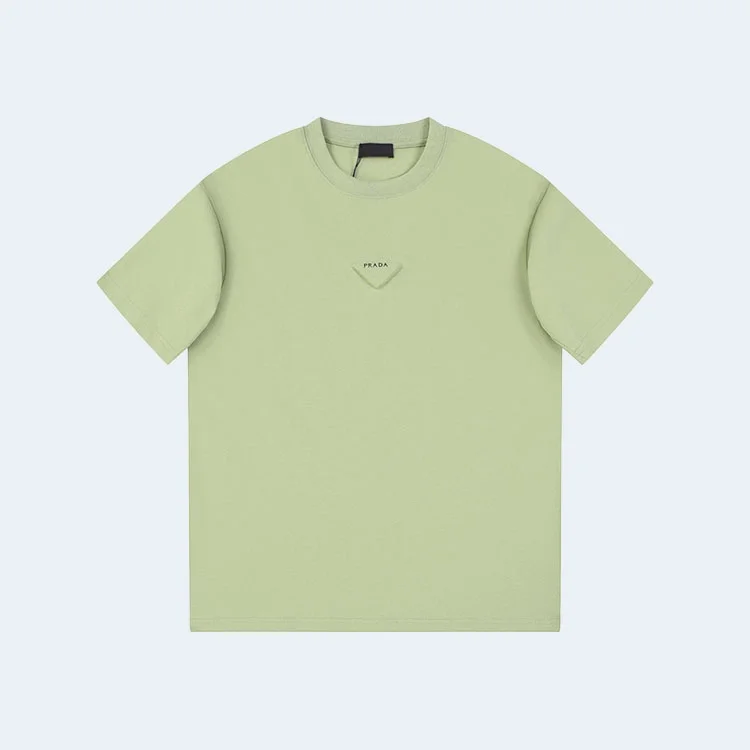 프라다 유니 삼각로고 티셔츠 그린