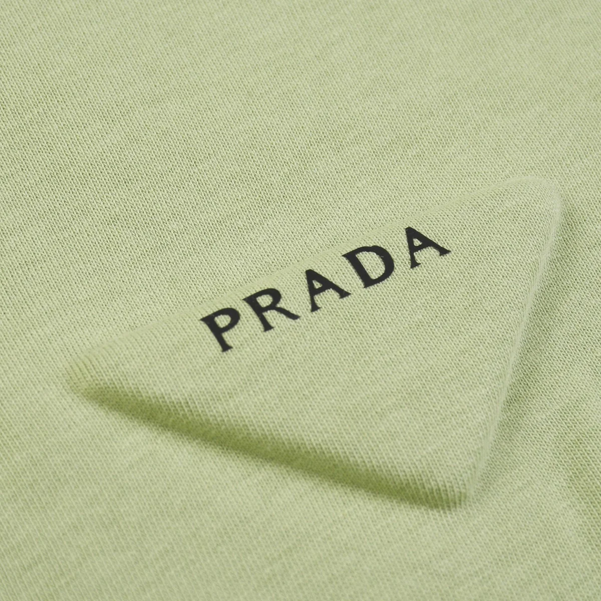 프라다 유니 삼각로고 티셔츠 그린